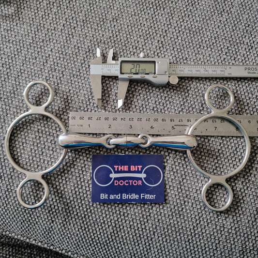 5.5" new Jeffries Eldonian centre revolver 2-ring universal gag bit B600