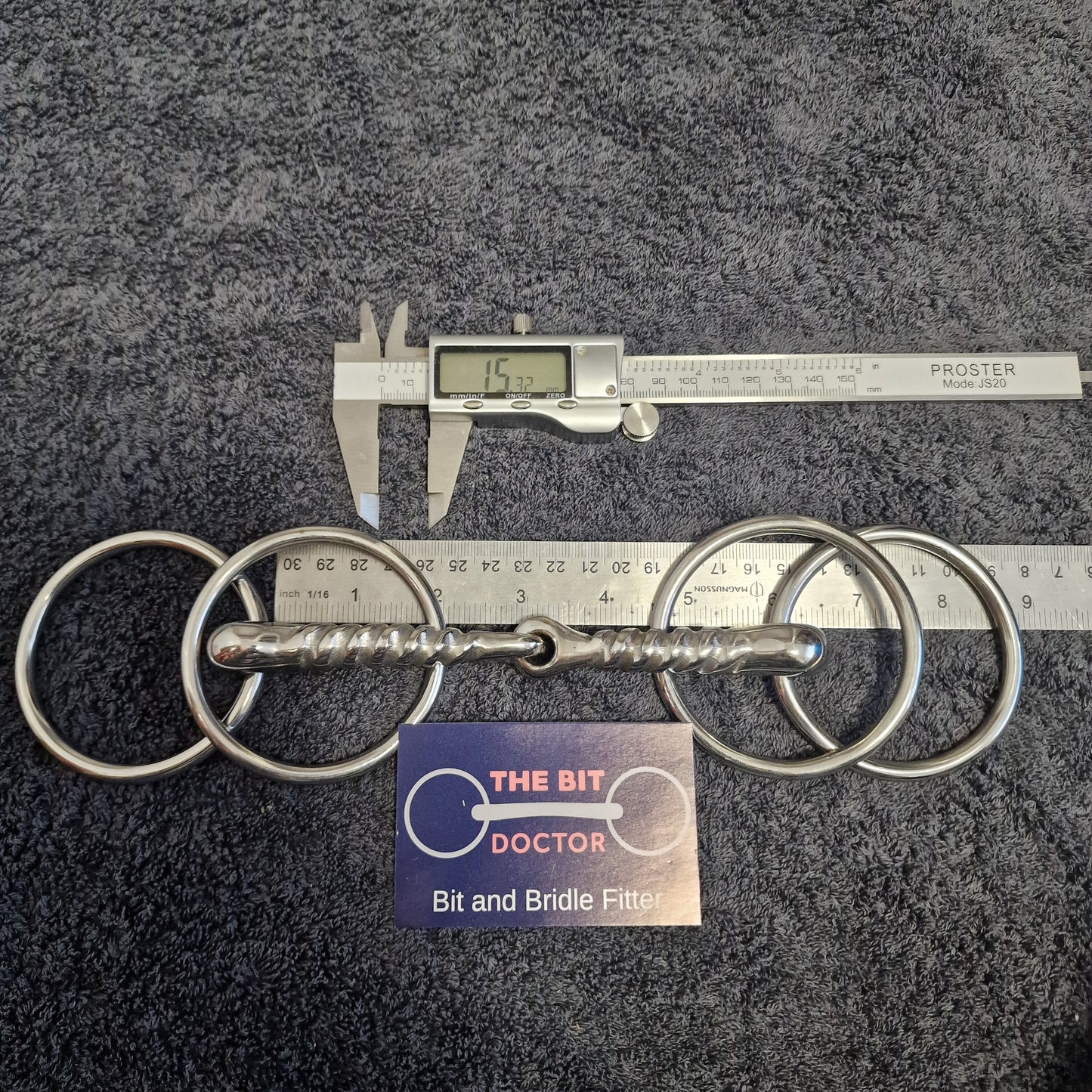 5.75" new Custom made fast twisted wilson jointed snaffle Bit B1629