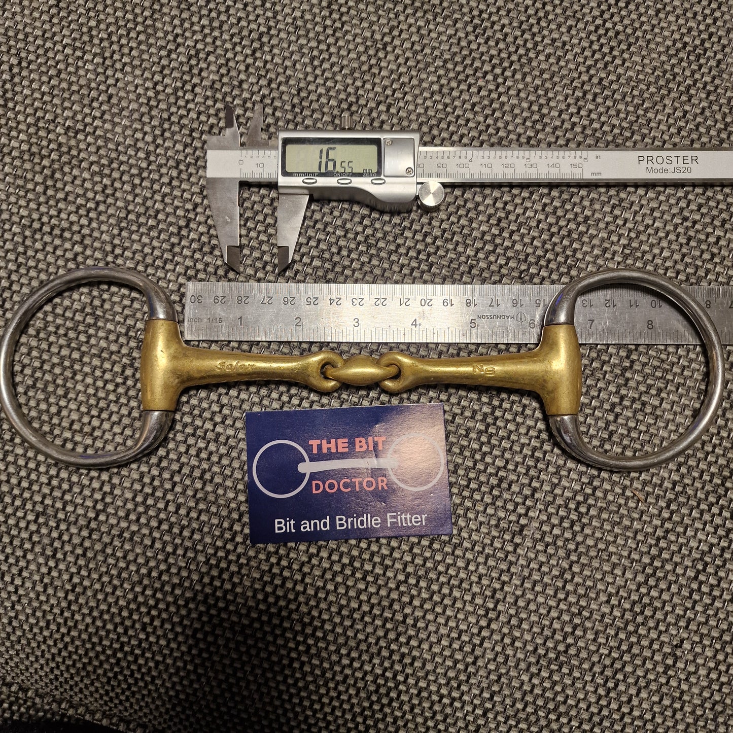 6" neue schule tranz angle lozenge eggbutt snaffle bit B112