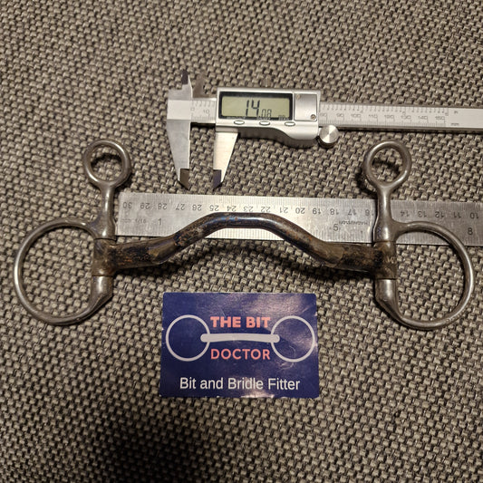 5.75" 145mm bombers happy tongue hanging cheek snaffle Bit B1493