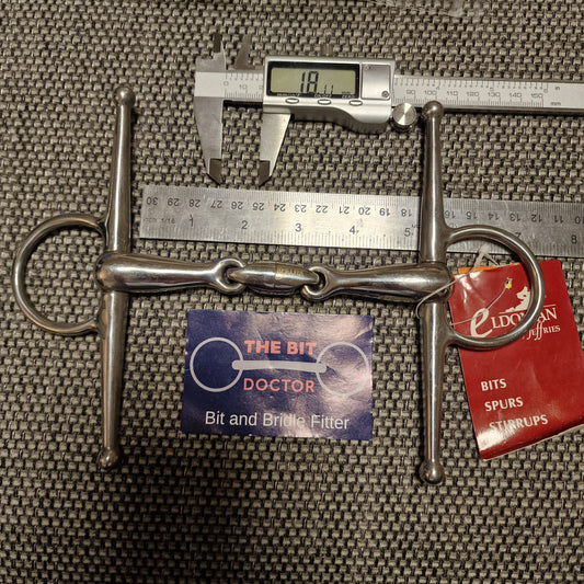5" new Eldonian centre revolver lozenge full cheek snaffle Bit B969