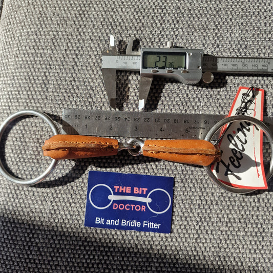 5.5" new leather hollow jointed Loose ring snaffle Bit B1730