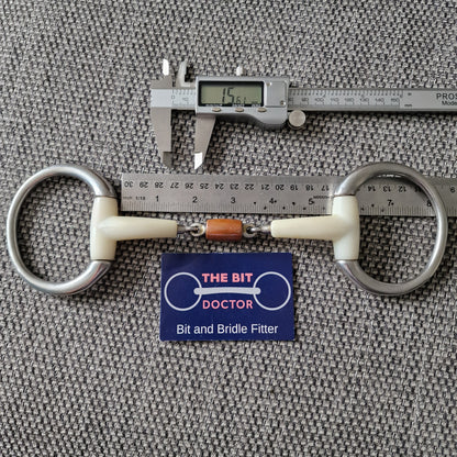 5.25" happy mouth contour copper lozenge snaffle bit B1087
