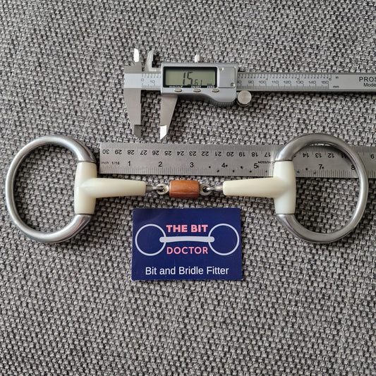 5.25" happy mouth contour copper lozenge snaffle bit B1087