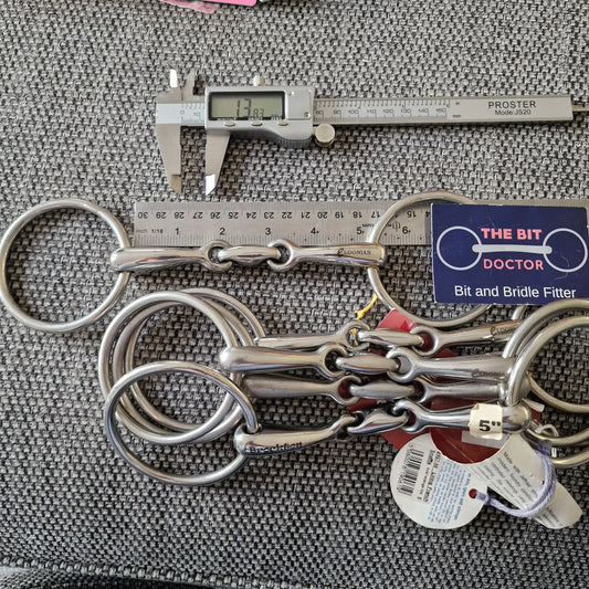 5" new Eldonian loose ring lozenge snaffle bit B460