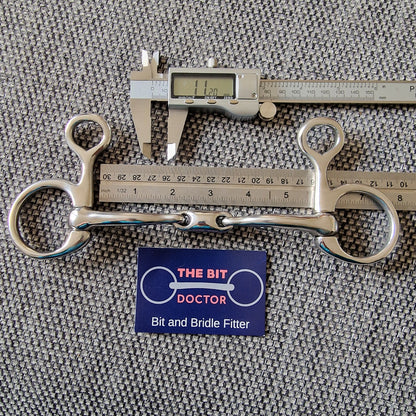 5.5" hilary vernon informed designs precision lozenge hanging cheek snaffle bit B442