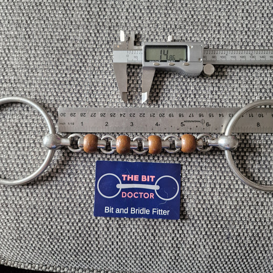 6.5" abbey custom copper roller waterford loose ring snaffle bit B431