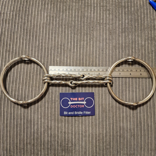 5.5" Custom twisted barry w-mouth large ring balding gag  bit B752