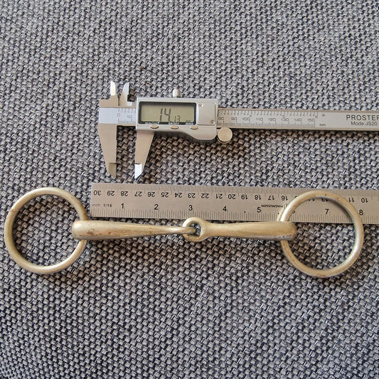 5.5" copper jointed loose ring bradoon snaffle bit B238