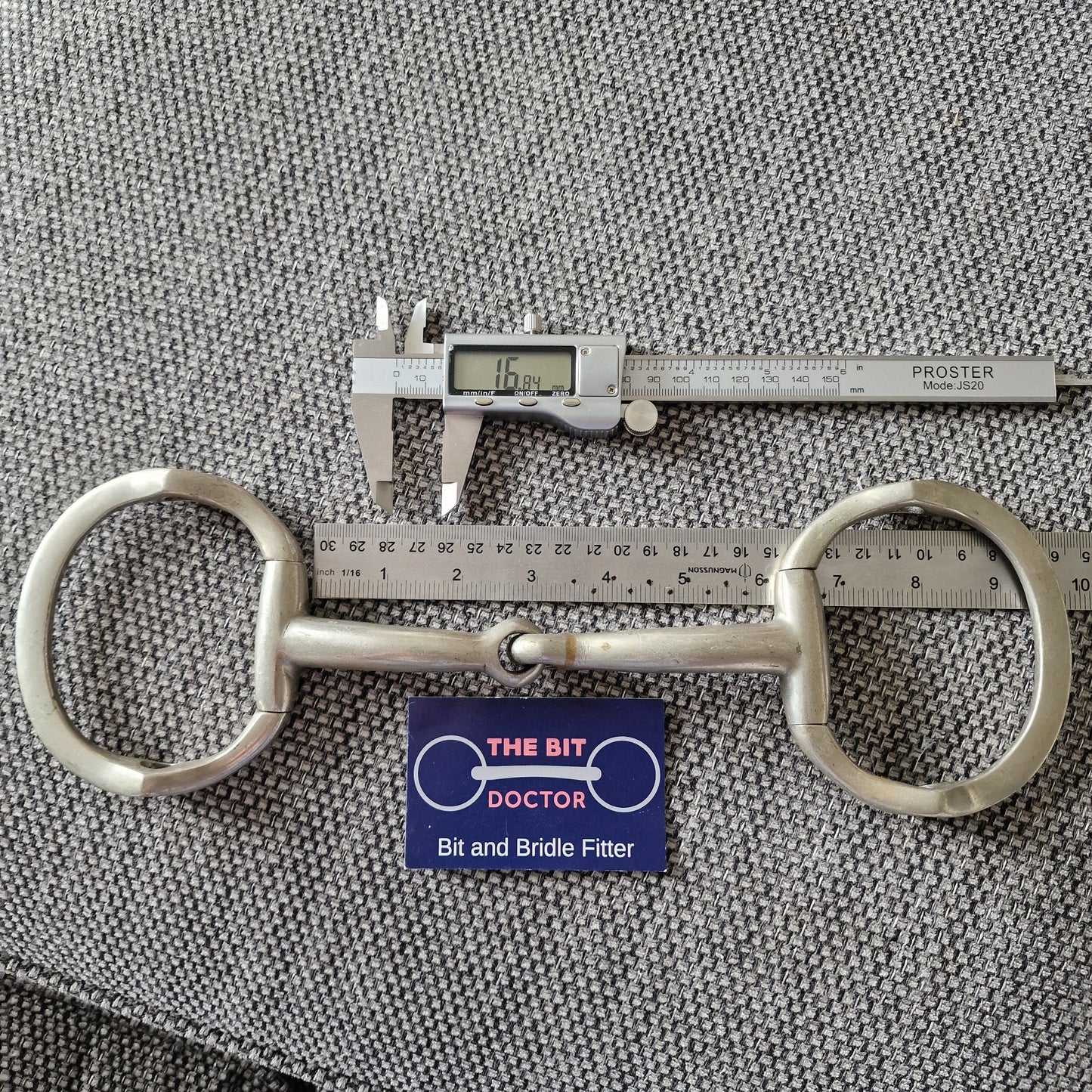 6" nickel jointed cheltenham gag bit B874