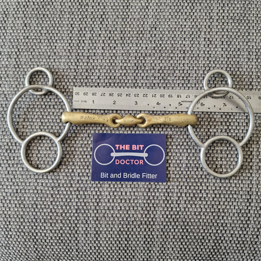 5.25" neue schule tranz angle lozenge universal gag bit B319