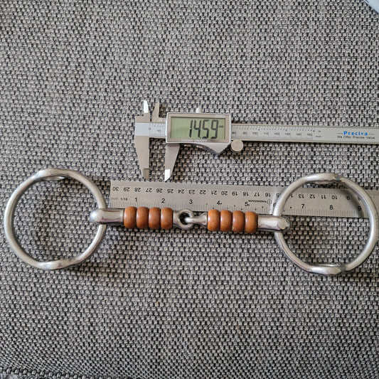 5.75" abbey custom copper cherry roller balding gag bit B240