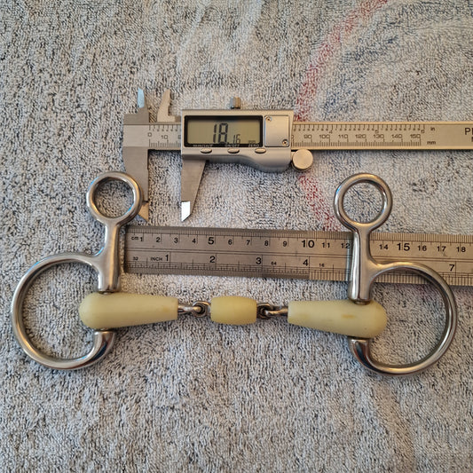 4.75" happy mouth lozenge hanging cheek snaffle Bit B1153