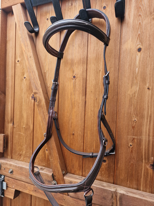 Brown Large Horse LH micklem Bridle A55