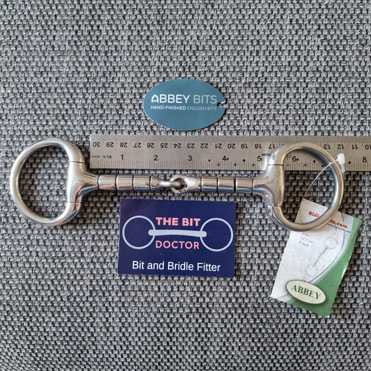 5" New Abbey custom roller egbbutt bradoon snaffle Bit B1493