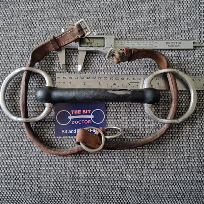 5.75" Abbey custom hard rubber mullen cheltenham gag bit B469