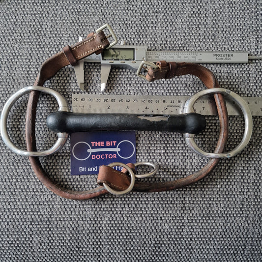 5.75" Abbey custom hard rubber mullen cheltenham gag bit B469