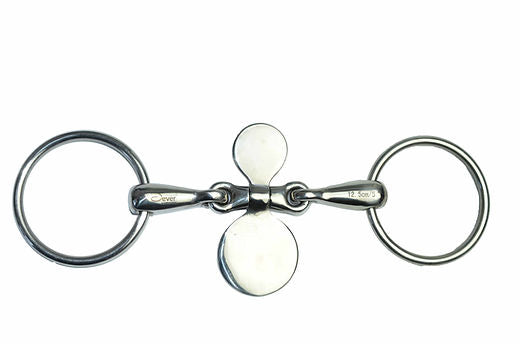 Closed spoon tounge spinner loose ring snaffle bit