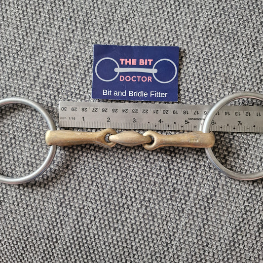 5.5" sprenger kk lozenge loose ring snaffle Bit B1809