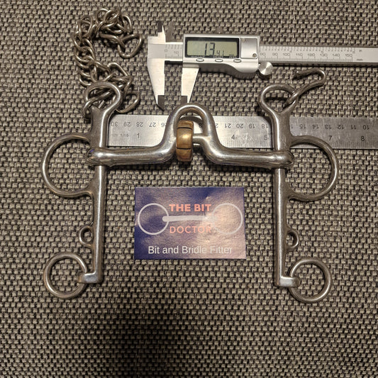 5" Coscoquero copper roller long shank pelham Bit B1017