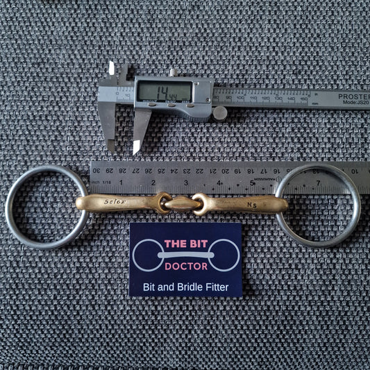 5.5" neue schule starter lozenge loose ring bradoon snaffle Bit B1039