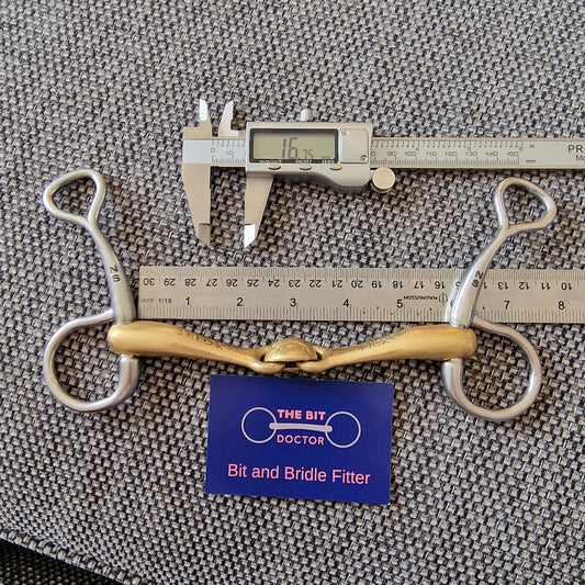 Large 5.75" neue schule hanging cheek turtle tactio snaffle bit B441