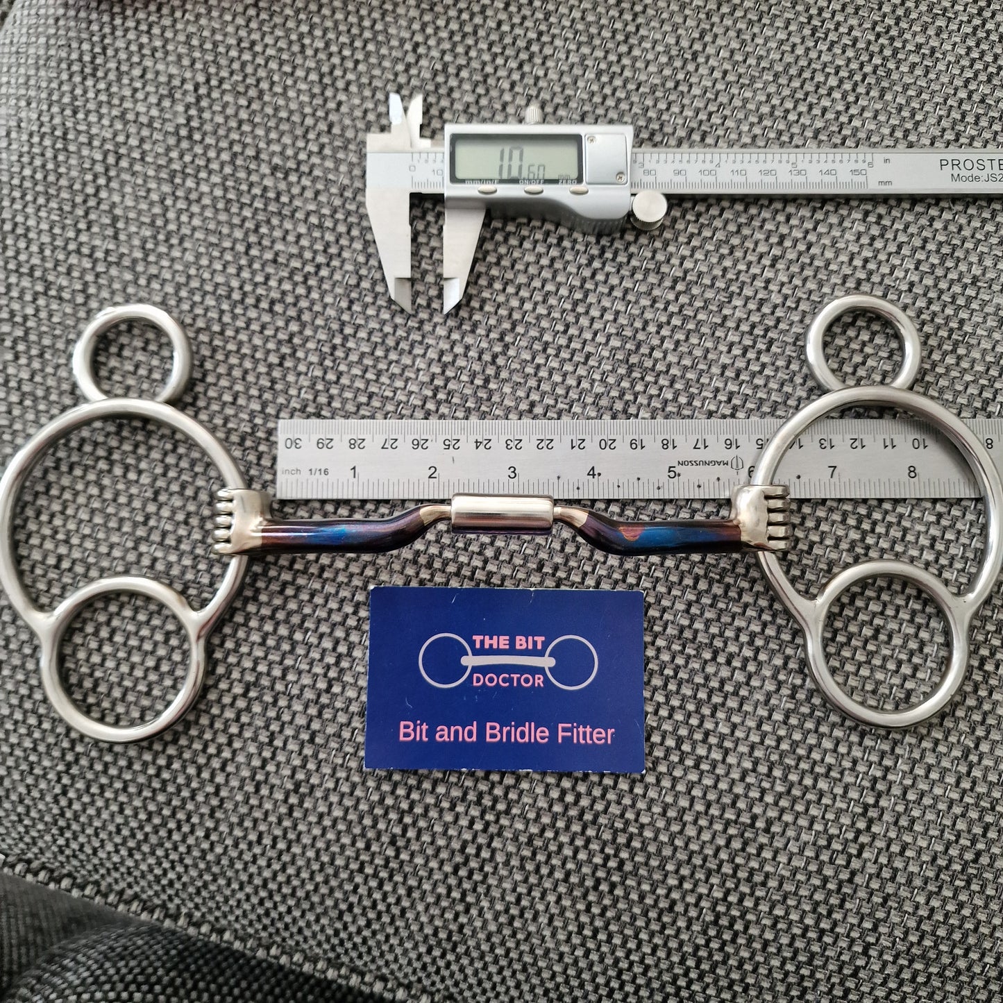 5.5" myler custom mb04 universal 2.5 ring gag Bit B1626