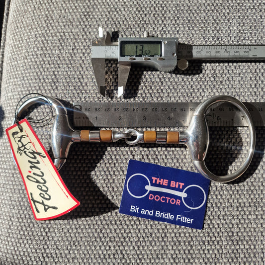 4.5" new eggbutt single jointed copper roller snaffle Bit B1731