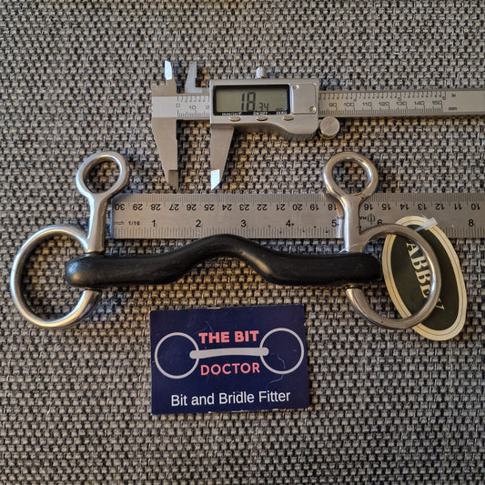 5" new abbey custom vulcanite ported hanging cheek snaffle bit B776