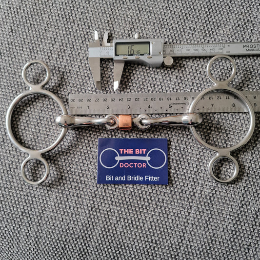 5.75" new custom square copper roller 2.5 ring universal gag Bit B1310