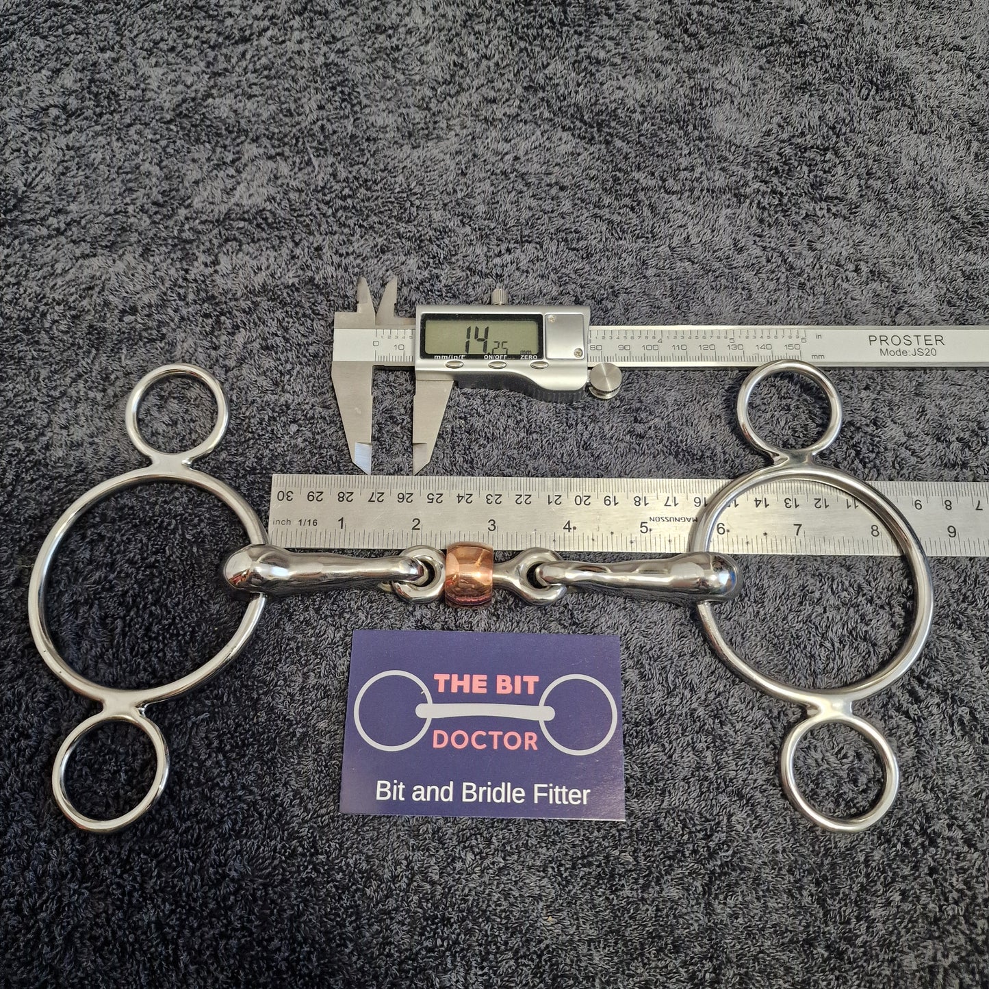 5.5" new TBD Custom copper roller link universal gag Bit B1429