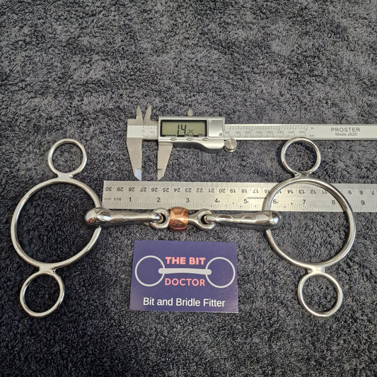 5.5" new TBD Custom copper roller link universal gag Bit B1429