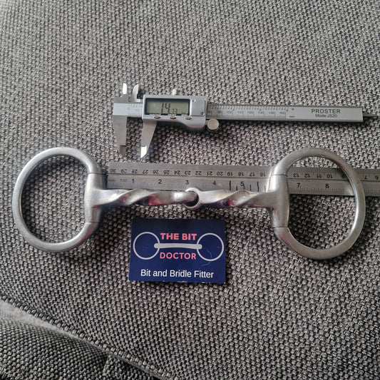 5.75" custom eldonian Eggbutt slow Twisted Snaffle bit B753
