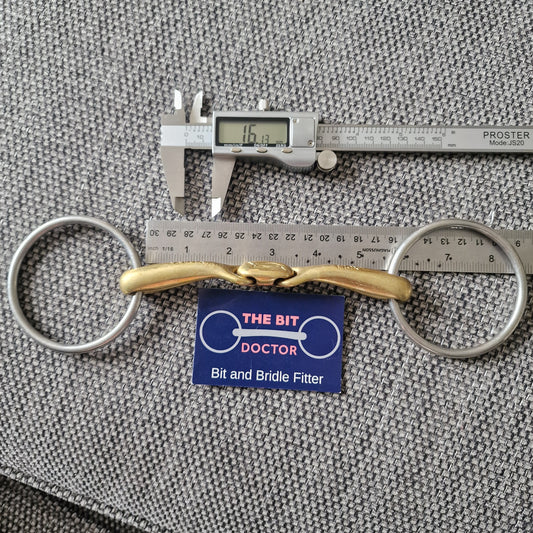 Medium 5" 5.25" 5.5" neue schule turtle top loose ring snaffle bit B721