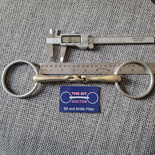 6.25" 16mm sprenger kk ultra lozenge loose ring snaffle Bit B1507