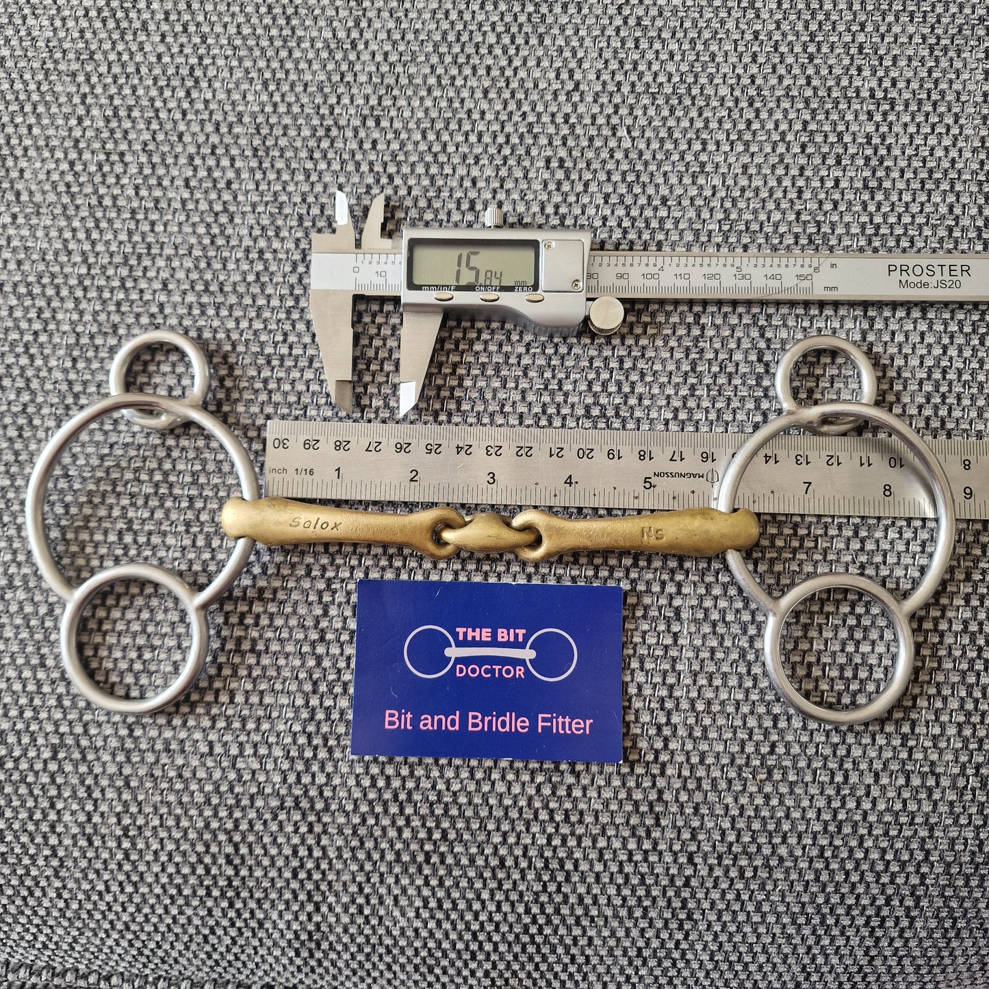 5.75" neue schule tranz angle lozenge universal gag bit B927