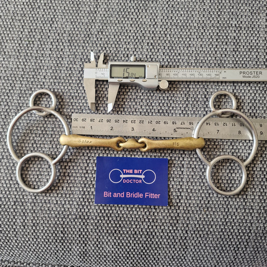 5.75" neue schule tranz angle lozenge universal gag bit B927