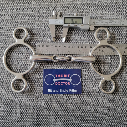 4.75" lozenge 2-ring universal gag bit B476