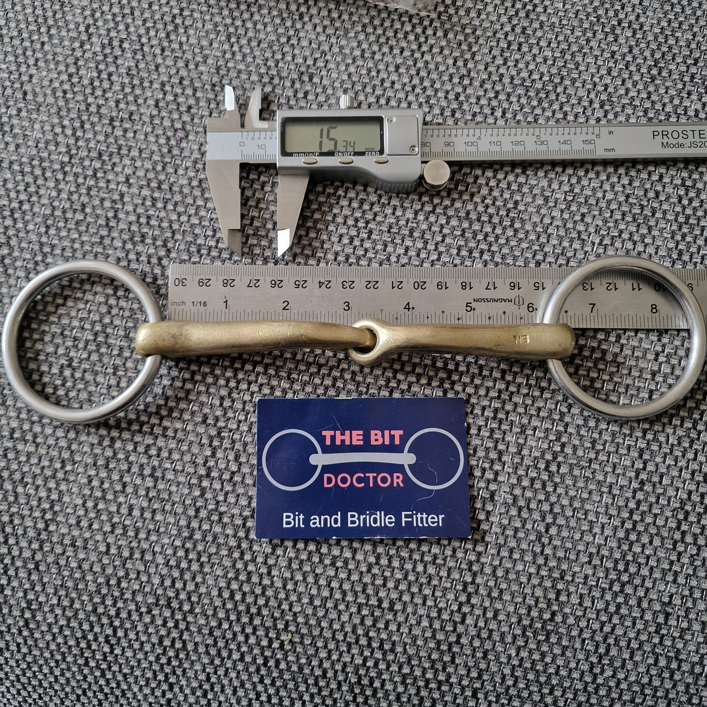 6" neue schule demi anky jointed loose ring bradoon snaffle Bit B978