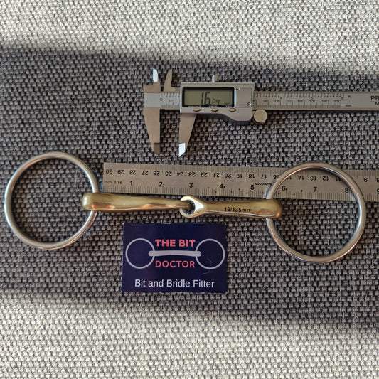 5.25" new copper demi anky style loose ring snaffle Bit B1726
