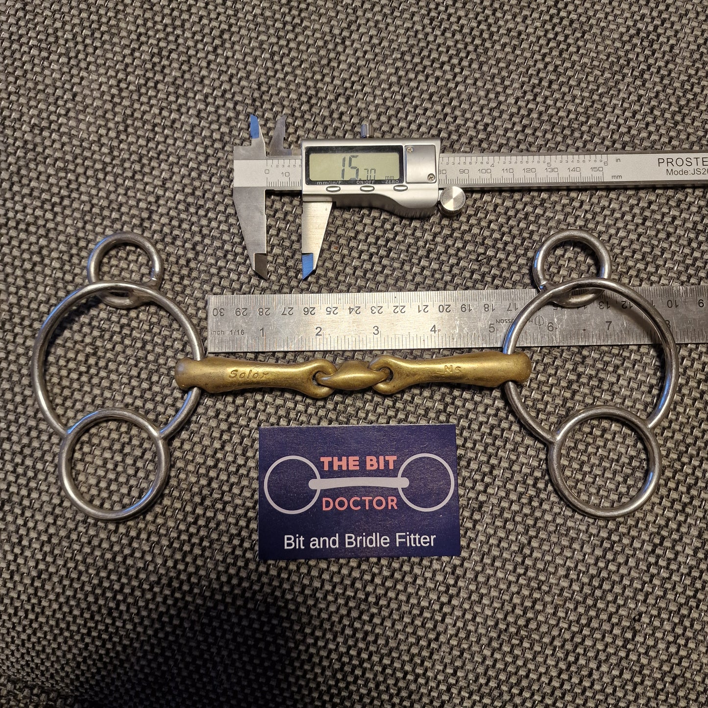 5" neue schule tranz angle lozenge universal gag bit B459