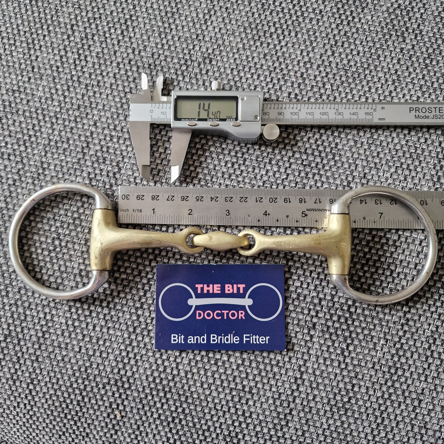 5.5" curved copper lozenge eggbutt snaffle Bit B1696