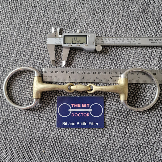 5.5" curved copper lozenge eggbutt snaffle Bit B1696