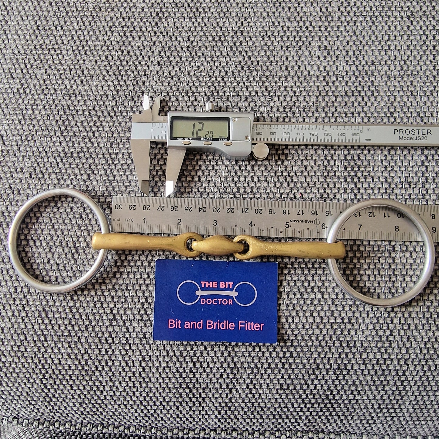 6" copper lozenge loose ring snaffle Bit B1610