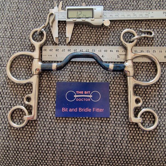 5.25" sweet iron ported pelham Bit B1535