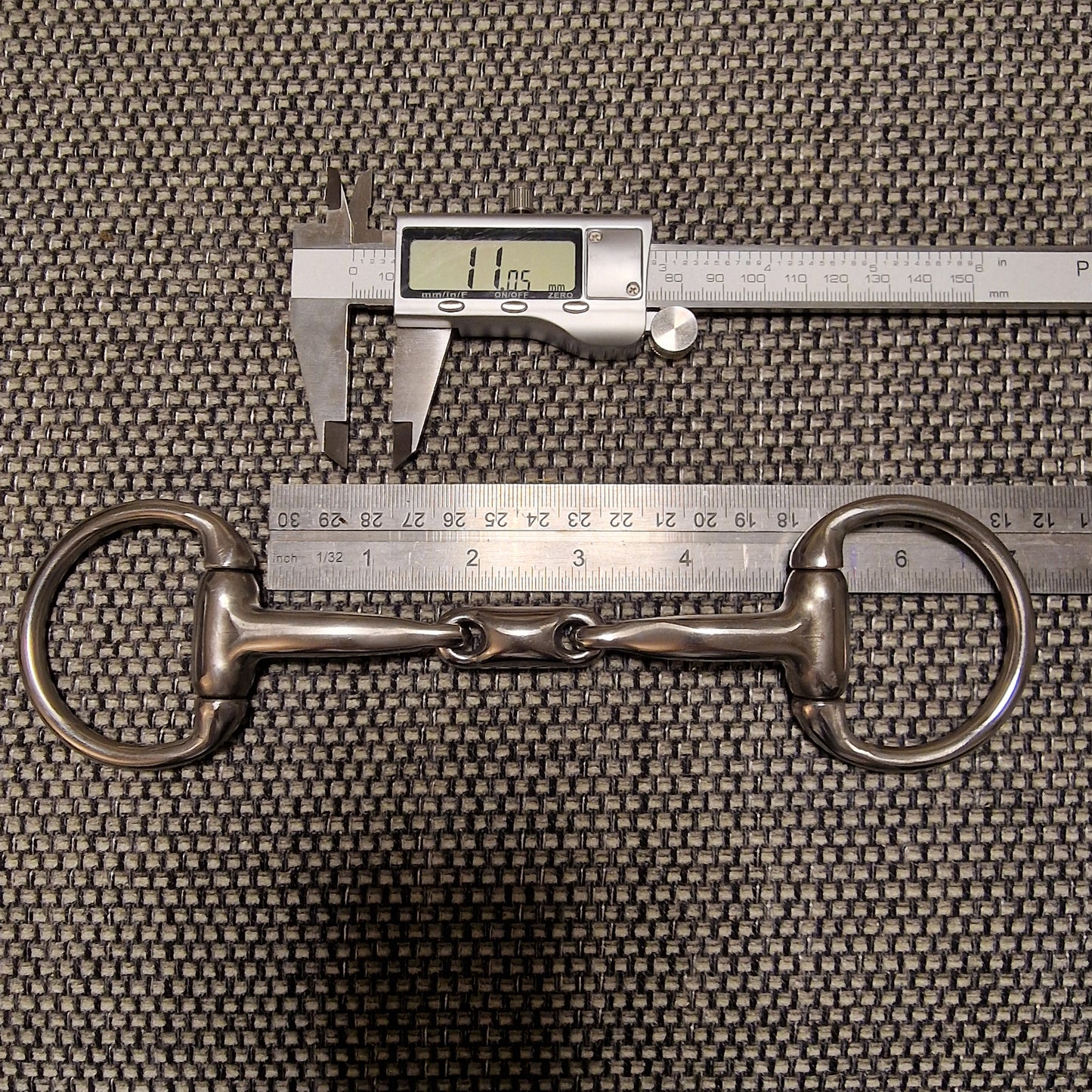 4.75" hilary vernon informed designs precision eggbutt bradoon snaffle bit B1211