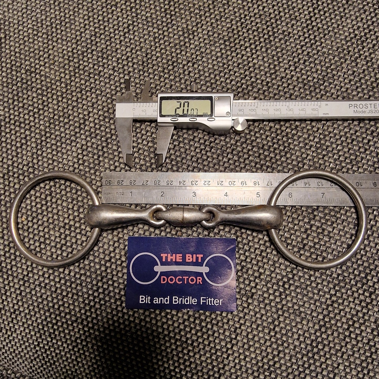 5.25" centre revolver loose ring snaffle bit B1201