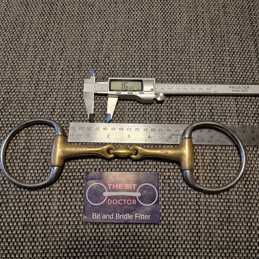 5.25" neue schule tranz angle lozenge eggbutt snaffle bit B123