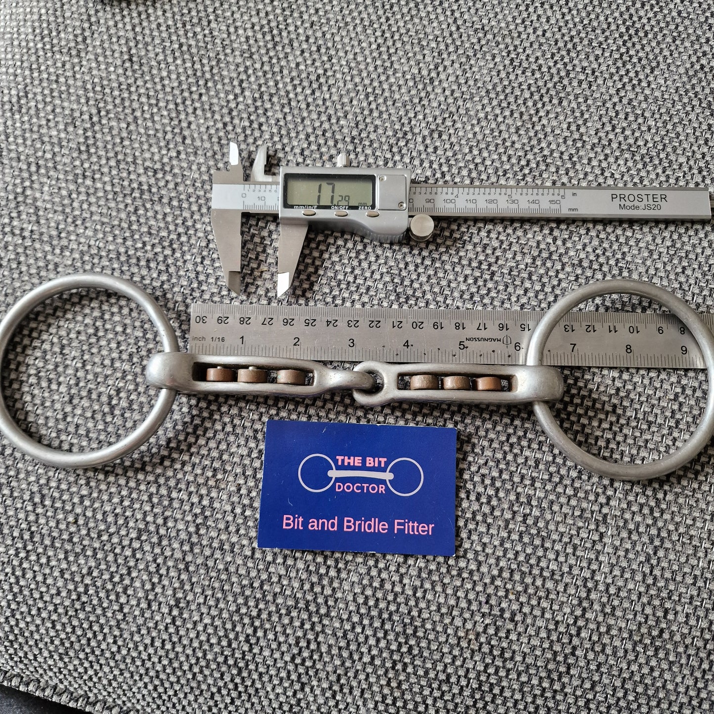 6" copper roller magennis loose ring snaffle Bit B1512