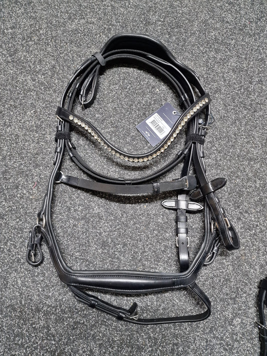 Full black HV Polo anatomical flash bridle